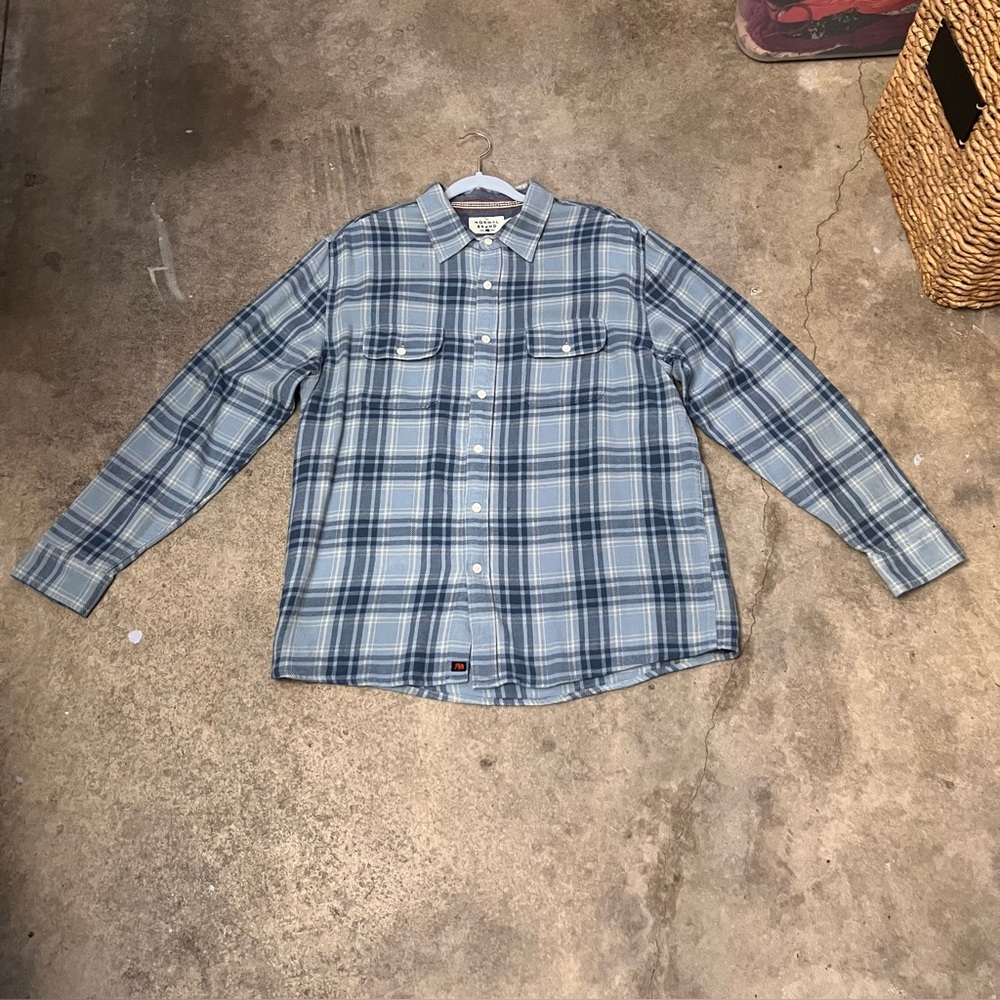 Men’s The Normal Brand Long Sleeve Flannel Overshirt XL
